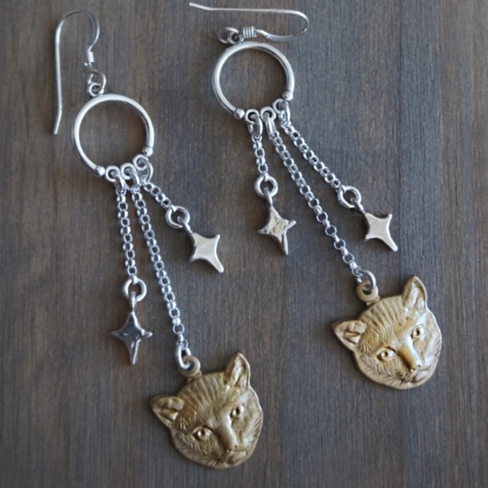 Celestial Kitty Earrings